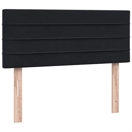 Giroletto a Molle con Materasso Nero 120x210 cm in Velluto
