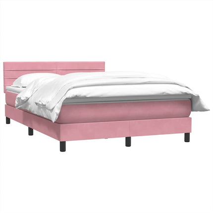 Giroletto a Molle con Materasso Rosa 140x210 cm in Velluto