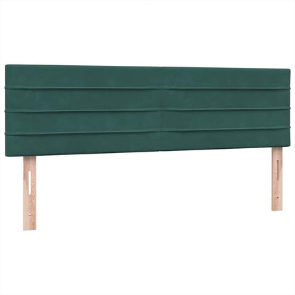 Giroletto a Molle con Materasso Verde Scuro 160x210 cm Velluto