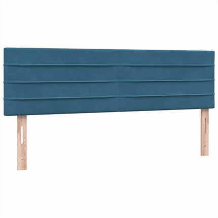 Giroletto a Molle con Materasso Blu Scuro 140x220 cm Velluto