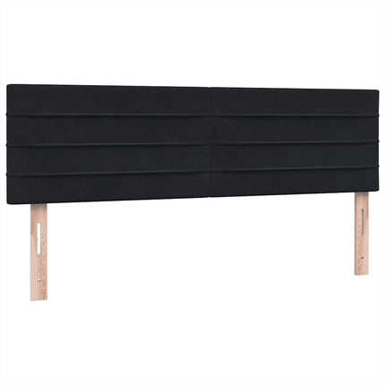 Giroletto a Molle con Materasso Nero 160x220 cm in Velluto