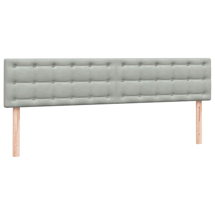 Giroletto a Molle con Materasso Grigio Chiaro 180x210cm Velluto