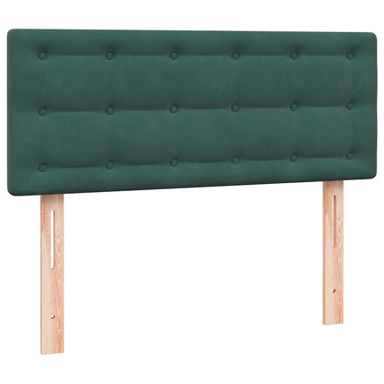 Giroletto a Molle con Materasso Verde Scuro 120x220 cm Velluto