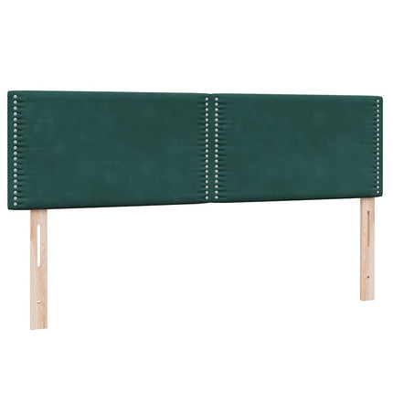 Giroletto a Molle con Materasso Verde Scuro 140x220 cm Velluto