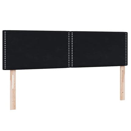 Giroletto a Molle con Materasso Nero 160x220 cm in Velluto