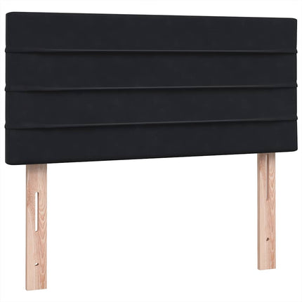 Giroletto a Molle con Materasso Nero 90x220 cm in Velluto