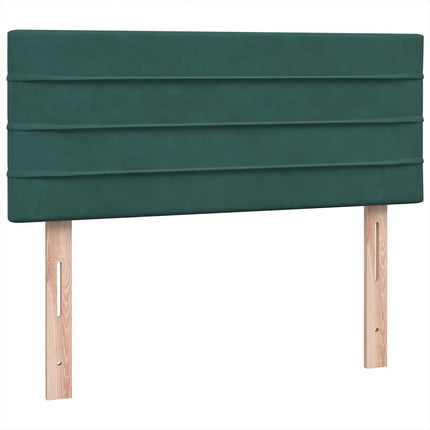 Giroletto a Molle con Materasso Verde Scuro 120x220 cm Velluto