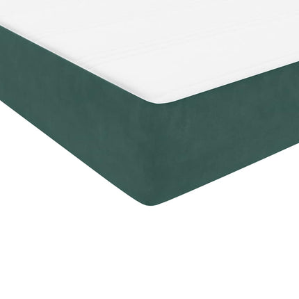 Giroletto a Molle con Materasso Verde Scuro 90x210 cm Velluto