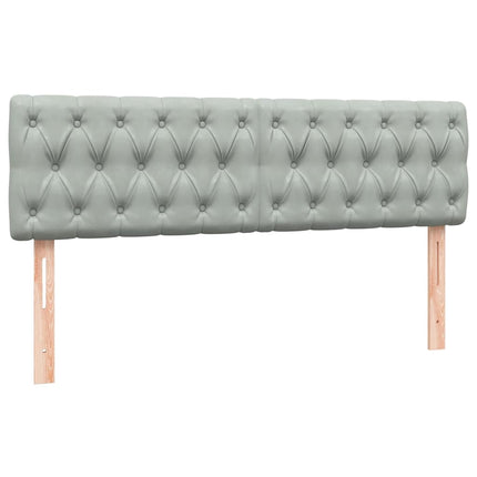 Giroletto a Molle con Materasso Grigio Chiaro 140x210cm Velluto