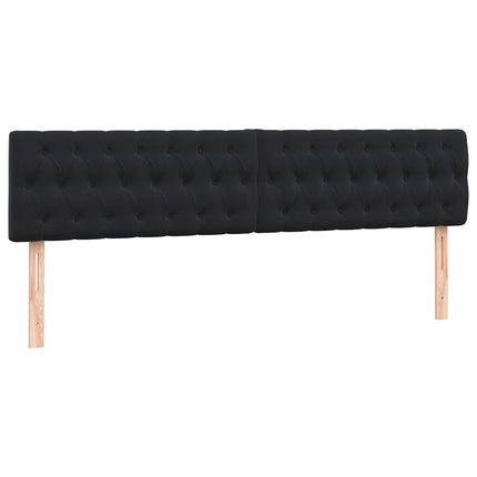 Giroletto a Molle con Materasso Nero 200x220 cm in Velluto