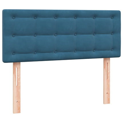 Giroletto a Molle con Materasso Blu Scuro 120x210 cm in Velluto