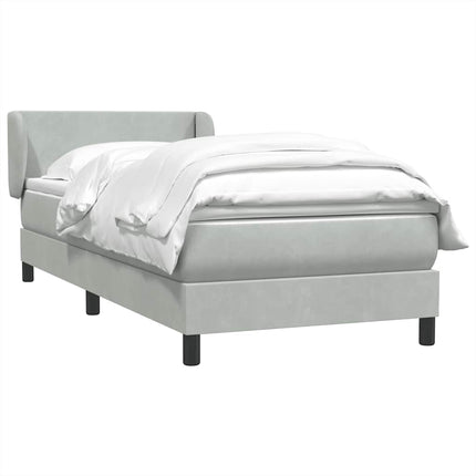 Giroletto a Molle con Materasso grigio chiaro 90x210 cm Velluto