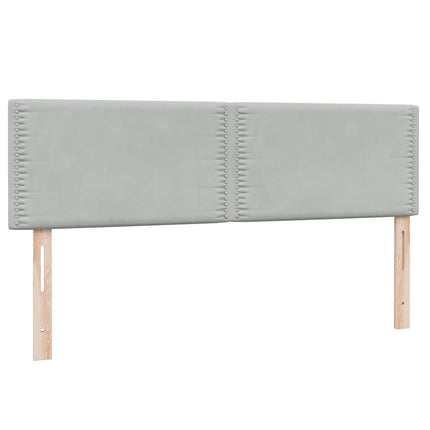 Giroletto a Molle con Materasso Grigio Chiaro 140x210cm Velluto