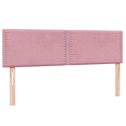 Giroletto a Molle con Materasso Rosa 140x210 cm in Velluto