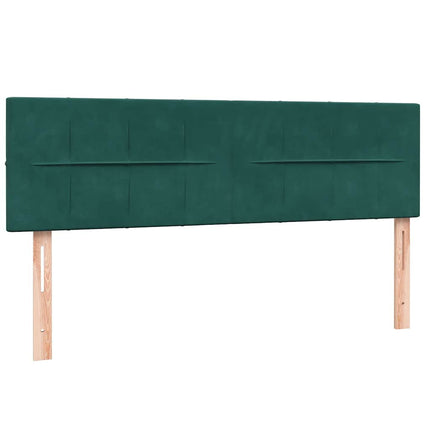 Giroletto a Molle con Materasso Verde Scuro 160x210 cm Velluto