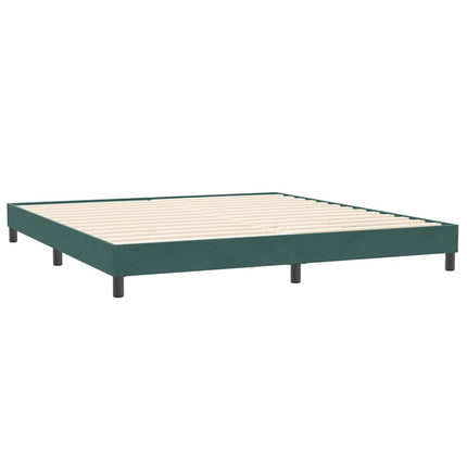 Giroletto a Molle con Materassi Verde Scuro 180x210 cm Velluto