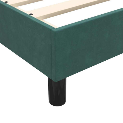 Giroletto a Molle con Materassi Verde Scuro 180x210 cm Velluto