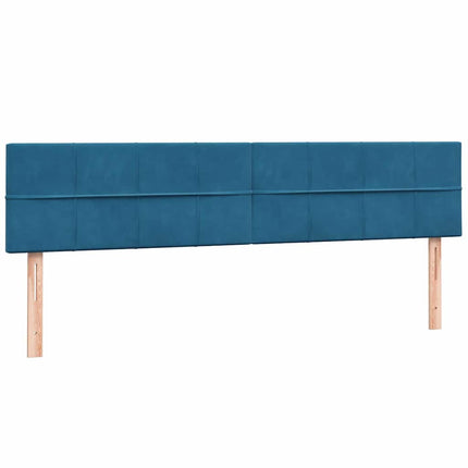 Giroletto a Molle con Materassi Blu Scuro 180x210 cm in Velluto