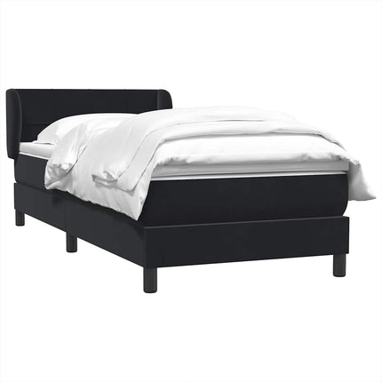 Giroletto a Molle con Materasso Nero 80x220 cm Velluto