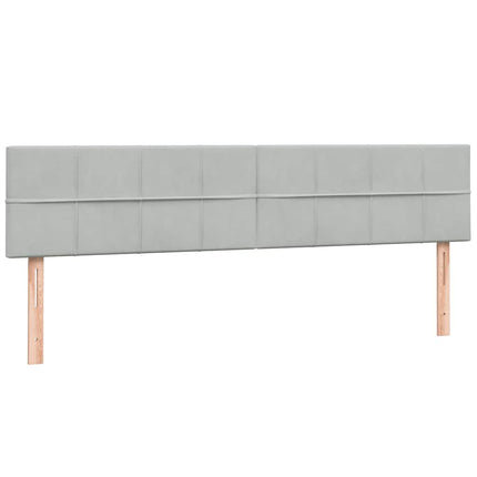 Giroletto a Molle con Materassi Grigio Chiaro 180x220cm Velluto