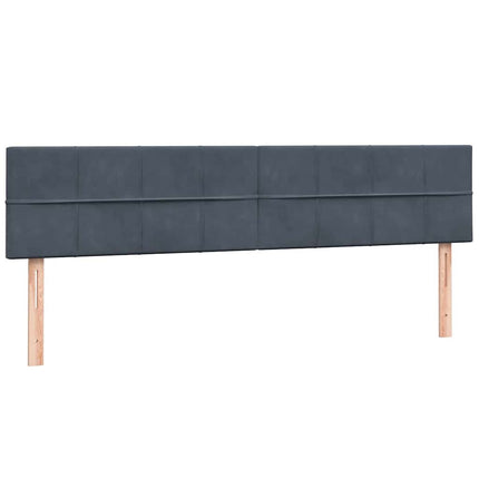 Giroletto a Molle con Materassi Grigio Scuro 200x220 cm Velluto