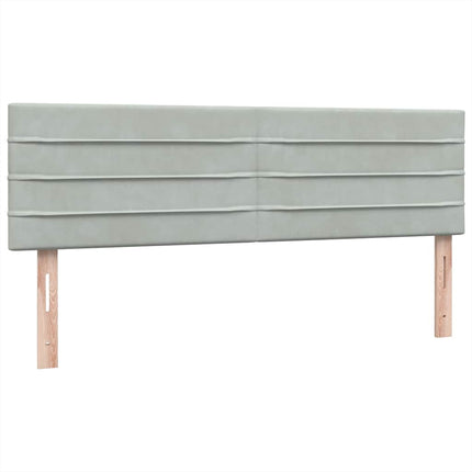 Giroletto a Molle con Materasso Grigio Chiaro 160x210cm Velluto