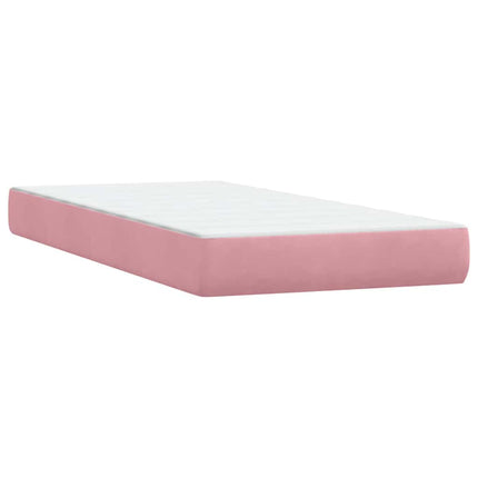 Giroletto a Molle con Materassi Rosa 180x210 cm in Velluto