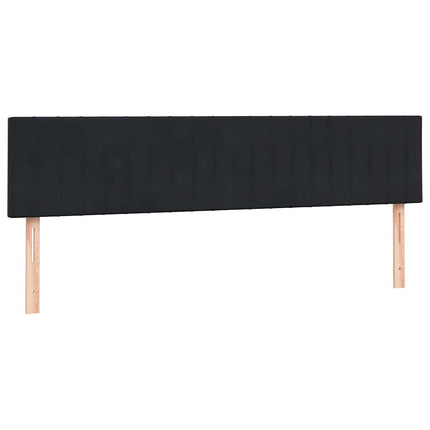 Giroletto a Molle con Materassi Nero 180x210 cm in Velluto