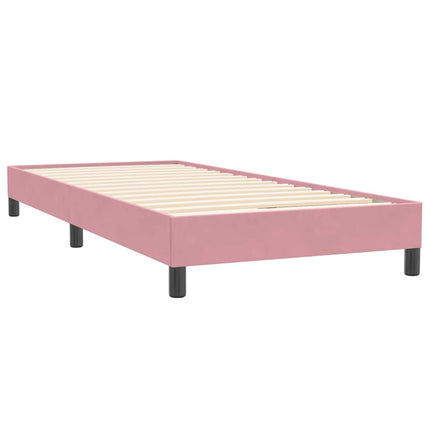 Giroletto a Molle con Materasso Rosa 80x220 cm Velluto