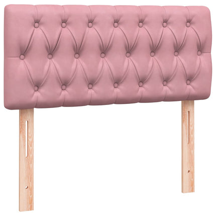 Giroletto a Molle con Materasso Rosa 80x210 cm Velluto