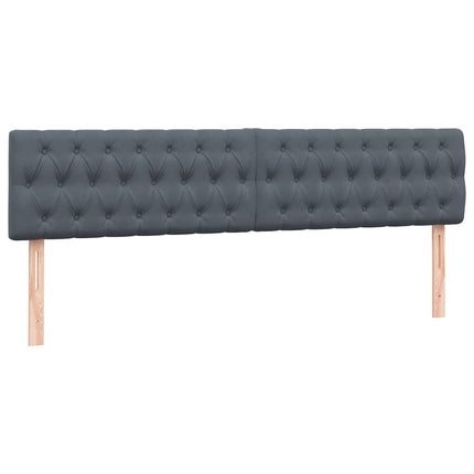 Giroletto a Molle con Materassi Grigio Scuro 180x220 cm Velluto
