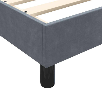 Giroletto a Molle con Materassi Grigio Scuro 180x220 cm Velluto