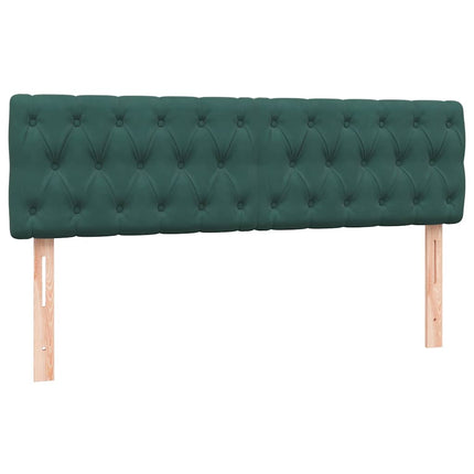 Giroletto a Molle con Materassi Verde Scuro 180x220 cm Velluto