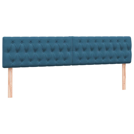 Giroletto a Molle con Materassi Blu Scuro 200x220 cm in Velluto