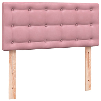 Giroletto a Molle con Materasso Rosa 80x210 cm Velluto