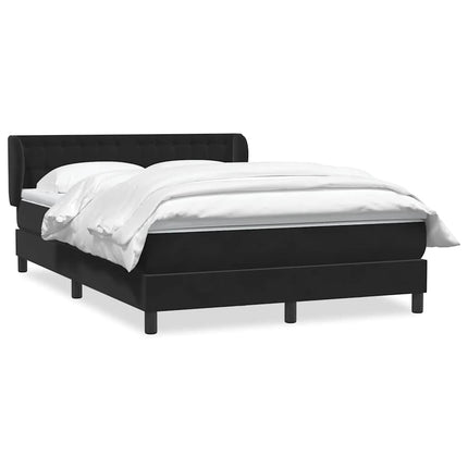 Giroletto a Molle con Materasso Nero 160x210 cm in Velluto
