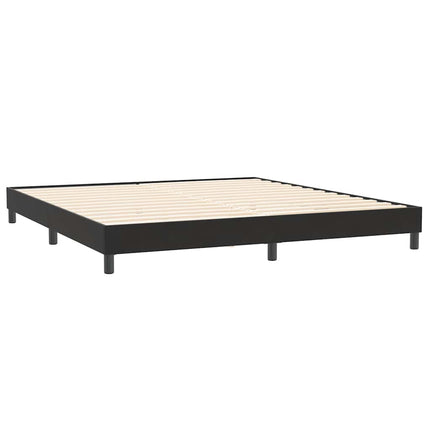 Giroletto a Molle con Materassi Nero 180x210 cm in Velluto