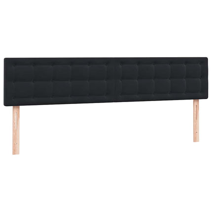 Giroletto a Molle con Materassi Nero 180x210 cm in Velluto