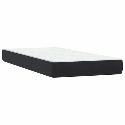 Giroletto a Molle con Materassi Nero 200x210 cm in Velluto