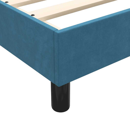 Giroletto a Molle con Materassi Blu Scuro 200x220 cm in Velluto