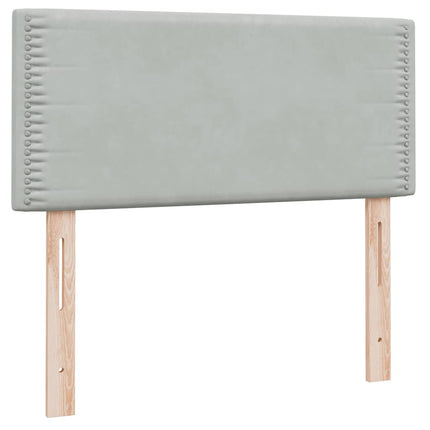 Giroletto a Molle con Materasso Grigio Chiaro 100x210cm Velluto