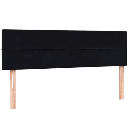 Giroletto a Molle con Materasso Nero 140x210 cm in Velluto