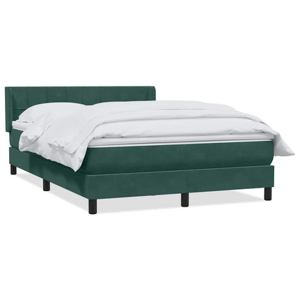 Giroletto a Molle con Materasso Verde Scuro 160x210 cm Velluto