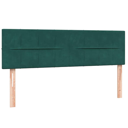 Giroletto a Molle con Materasso Verde Scuro 160x210 cm Velluto