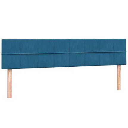 Giroletto a Molle con Materasso Blu Scuro 200x210 cm in Velluto