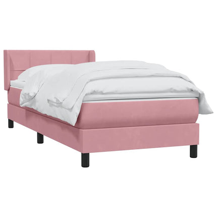 Giroletto a Molle con Materasso Rosa 90x220 cm Velluto