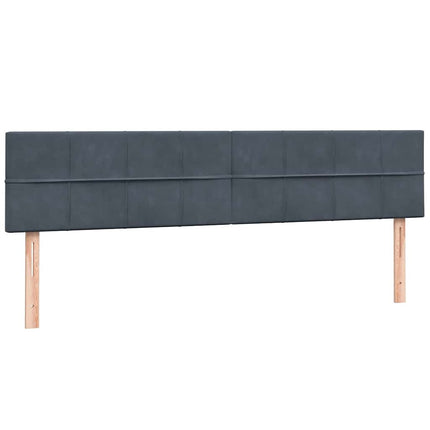 Giroletto a Molle con Materasso Grigio Scuro 180x220 cm Velluto