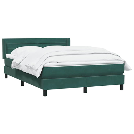 Giroletto a Molle con Materasso Verde Scuro 160x210 cm Velluto