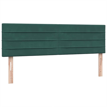Giroletto a Molle con Materasso Verde Scuro 160x210 cm Velluto