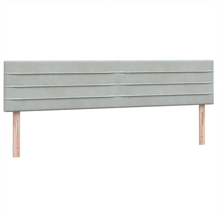 Giroletto a Molle con Materasso Grigio Chiaro 180x210cm Velluto
